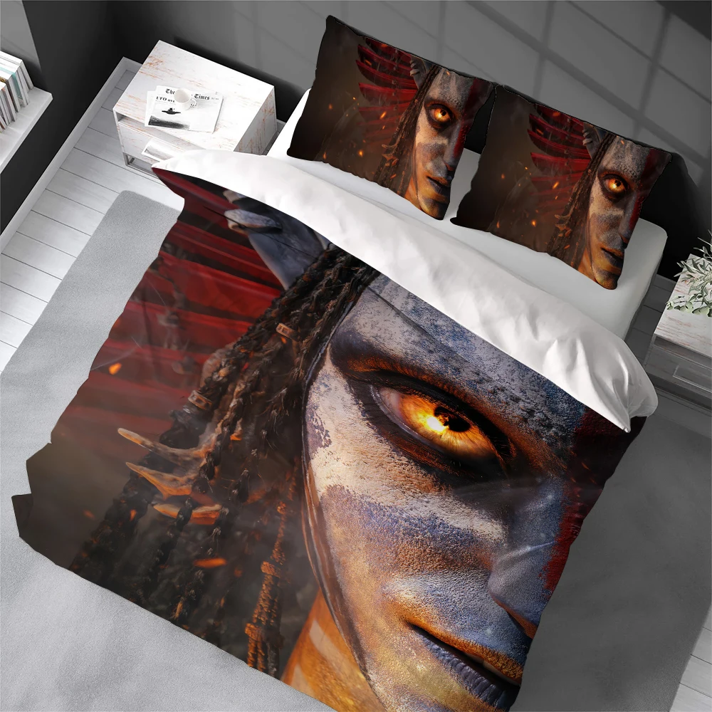 Hot Film A-Avatar Fire and Ash Duvet Cover Set Home Style Bedding Soft Laundry Cotton Bed 3 Piece Set Student Dormitory Gift