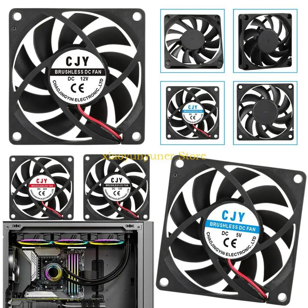 

P9JB Quiet 7015 Cooling Fan High Speed Airflows Quiet Efficient Cooling for Electronics Servers Networking Devices