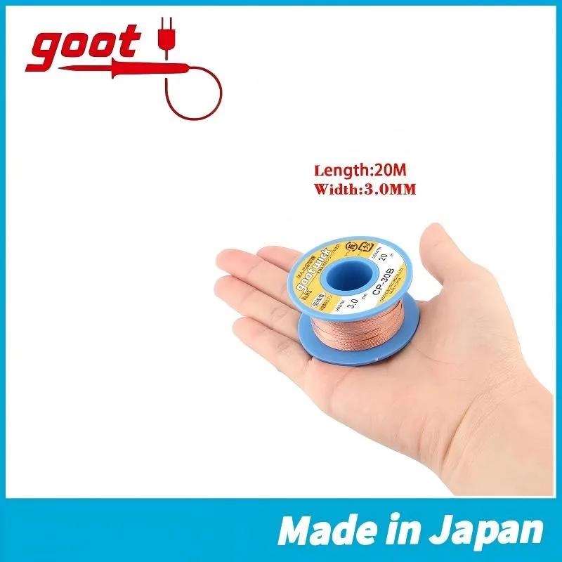 Goot genuíno do Japão WickCP-15B CP-20B CP-25B CP-30B CP-35B |   Pavio de solda sem chumbo RoHS |   Ferramenta de dessoldagem BGA com MSDS