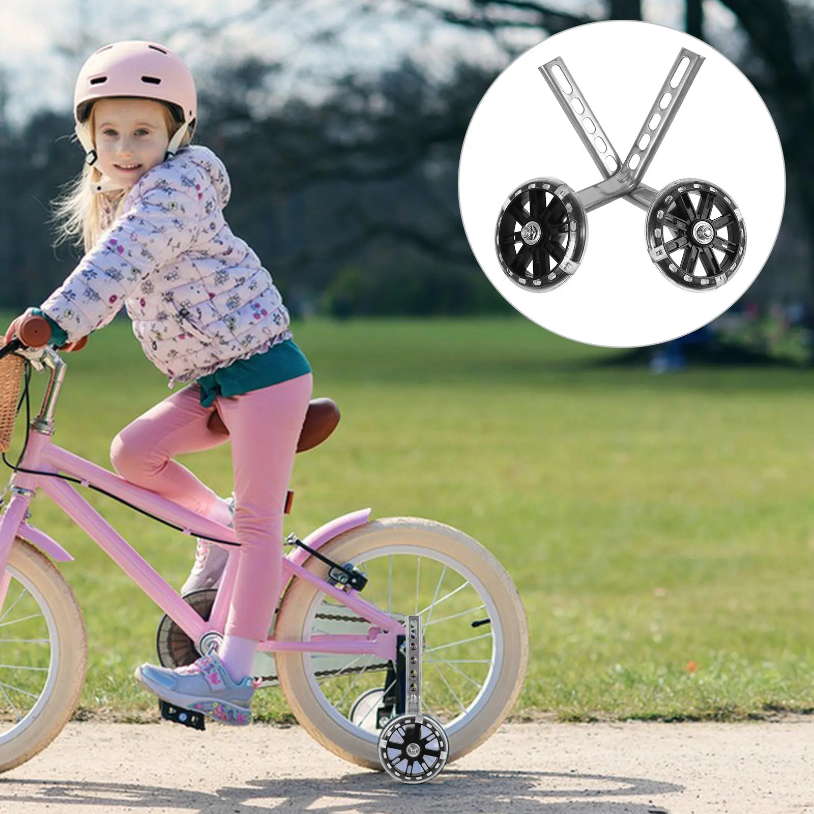 

1Set Bike Auxiliary Training Light Professional Aluminum Alloy Mute Stable Support Arm Increased Bracket Span