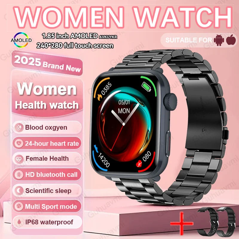 2025 New For Xiaomi Women AI Smart Diagnosis Smart Watch HRV+PPG Blood Pressure Blood oxygen Health monitor IP68 NFC Smartwatchs