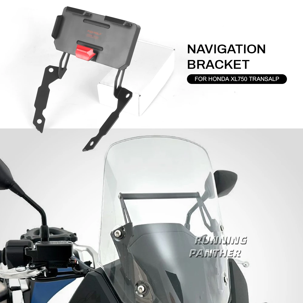 For Honda XL750 Transalp 2023 2024 XL 750 Motorcycle Windshield Stand Holder Phone Mobile Phone GPS Navigation Plate Bracket