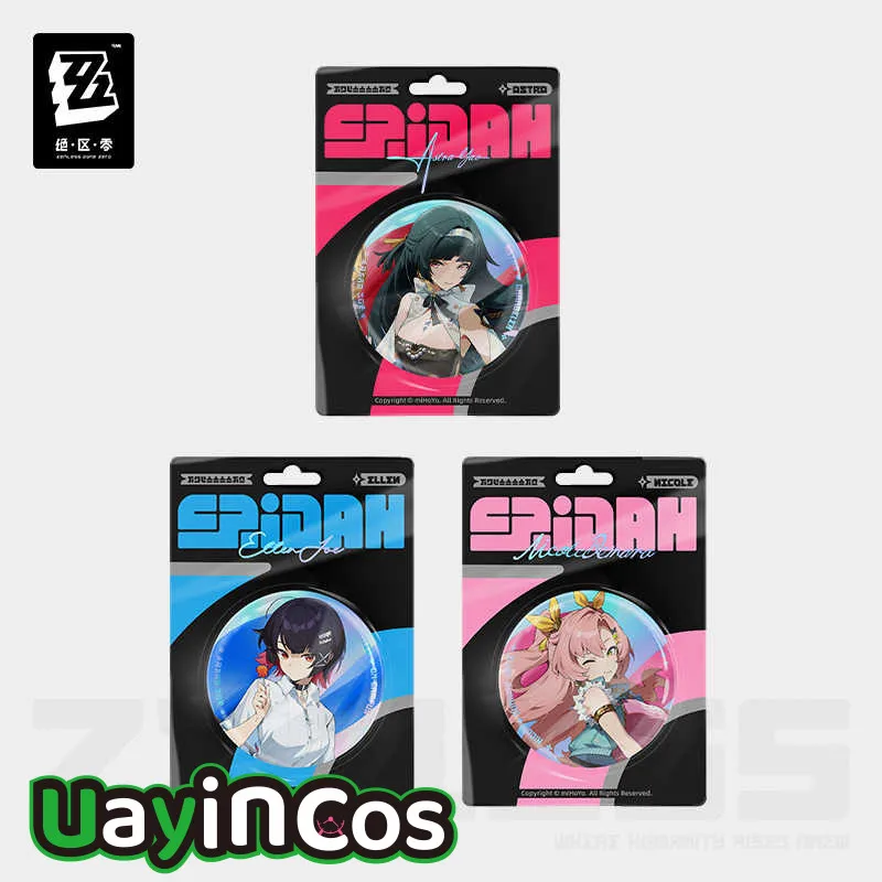 

Official Zenless Zone Zero Astra Yao Ellen Joe Tinplate Badge Brooch Pins Ornament Doll Accessories Anime Game Toy Kids Gifts