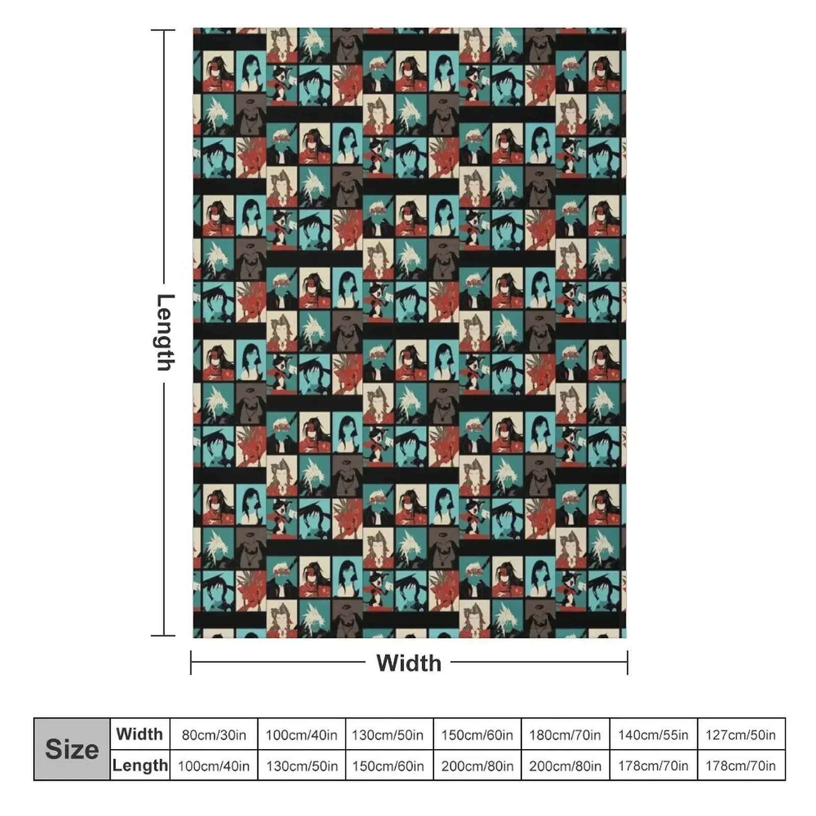 Fantasy Final Seven Throw Blanket Decorative Throw wednesday Blankets For Sofas Winter beds Flannels Soft Plaid Blankets