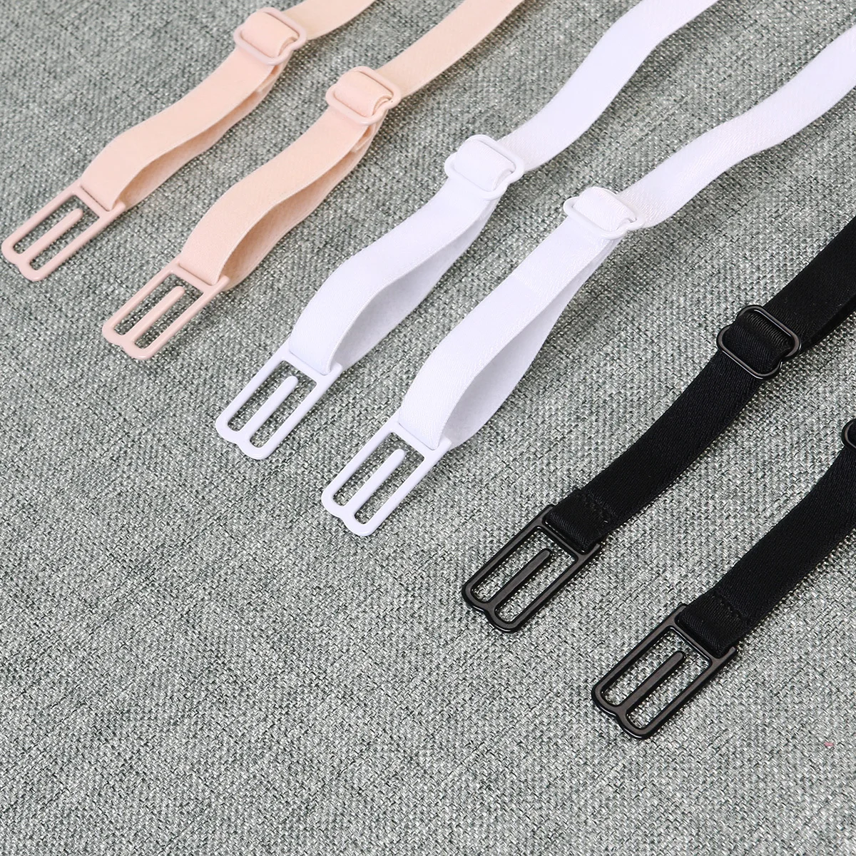 

3Pair Non-Slip Bra Strap Holder Stretchable Comfortable Fit for Workout Yoga Gym Activities Skin-Friendly Design Black White