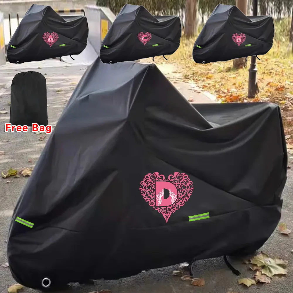 

Motorcycle Cover Bike All Season Waterproof Dustproof UV Protective Outdoor Indoor Moto Scooter Motorbike Cover Love Series