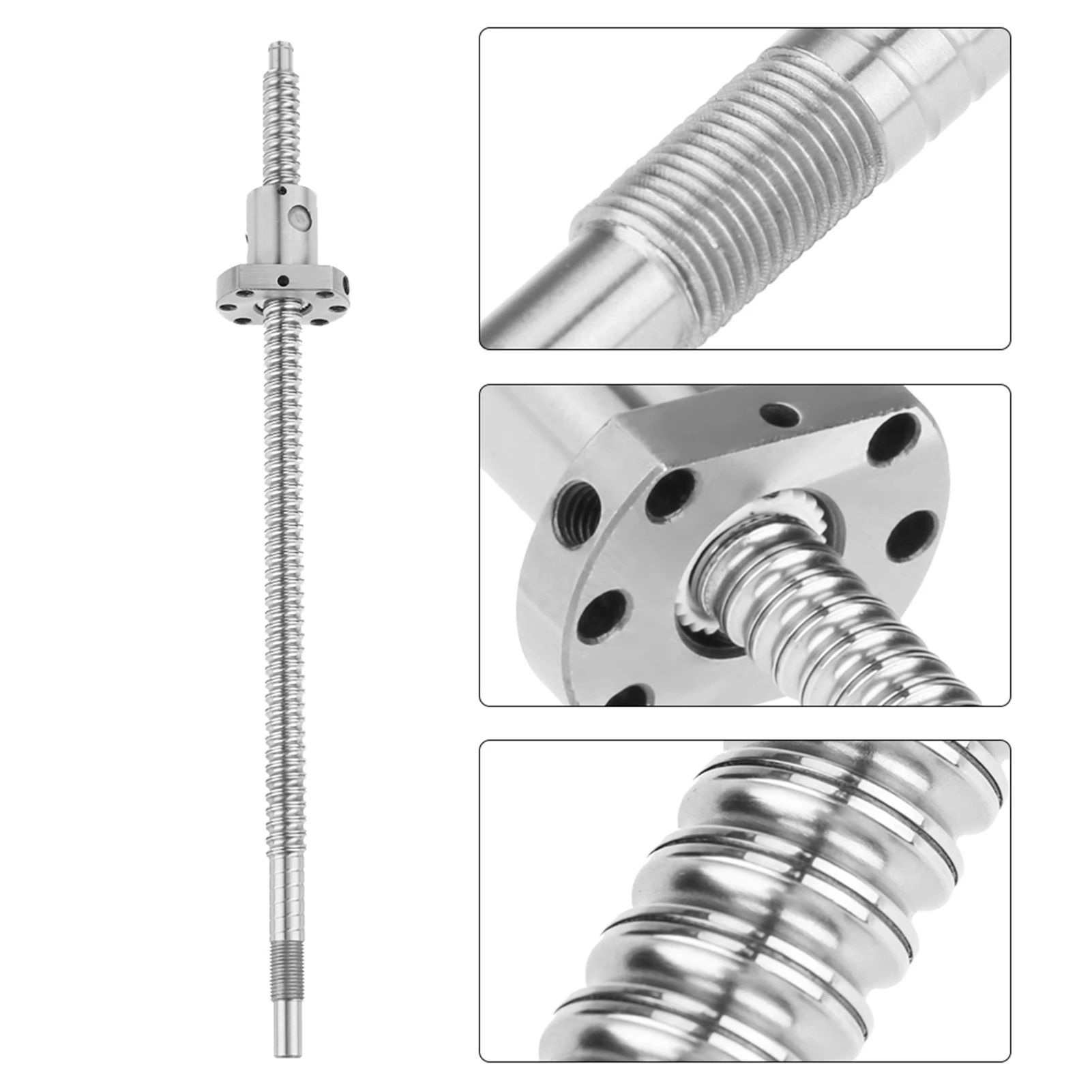 

Rolled Ballscrew SFU1204 300mm Rolled Ballscrew Ballnut AntiBacklash Without Side End Supports
