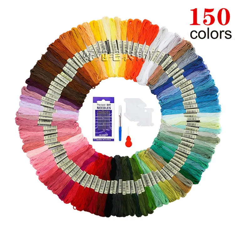 

DIY Cross Stitch Embroidery Thread Set, 150 Colors