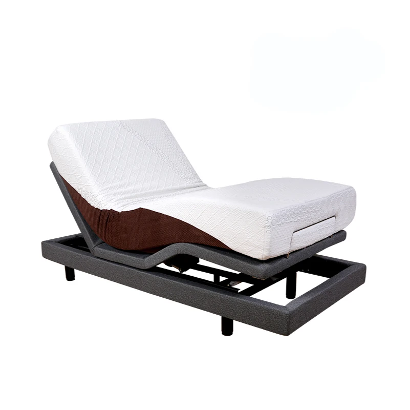 Lit de massage électrique réglable avec télécommande sans fil, double taille, fonction tête et pied