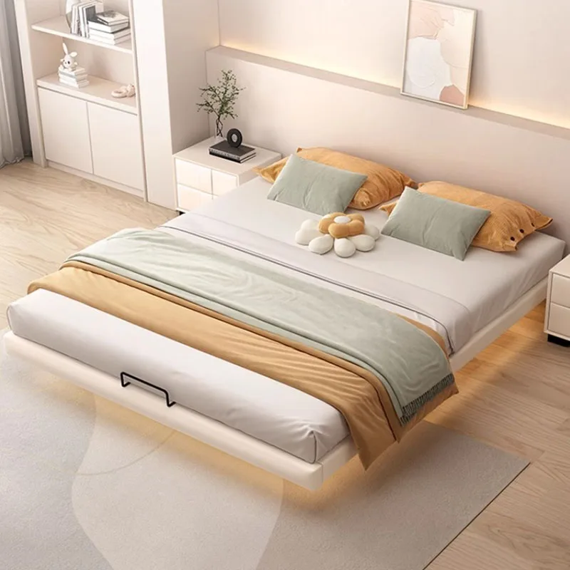 

Queen Modern Luxury Black Bed King Size Bedroom Bed Frame Frame Metal Lounge Cama Elastica Pula Pula Space Saving Furniture