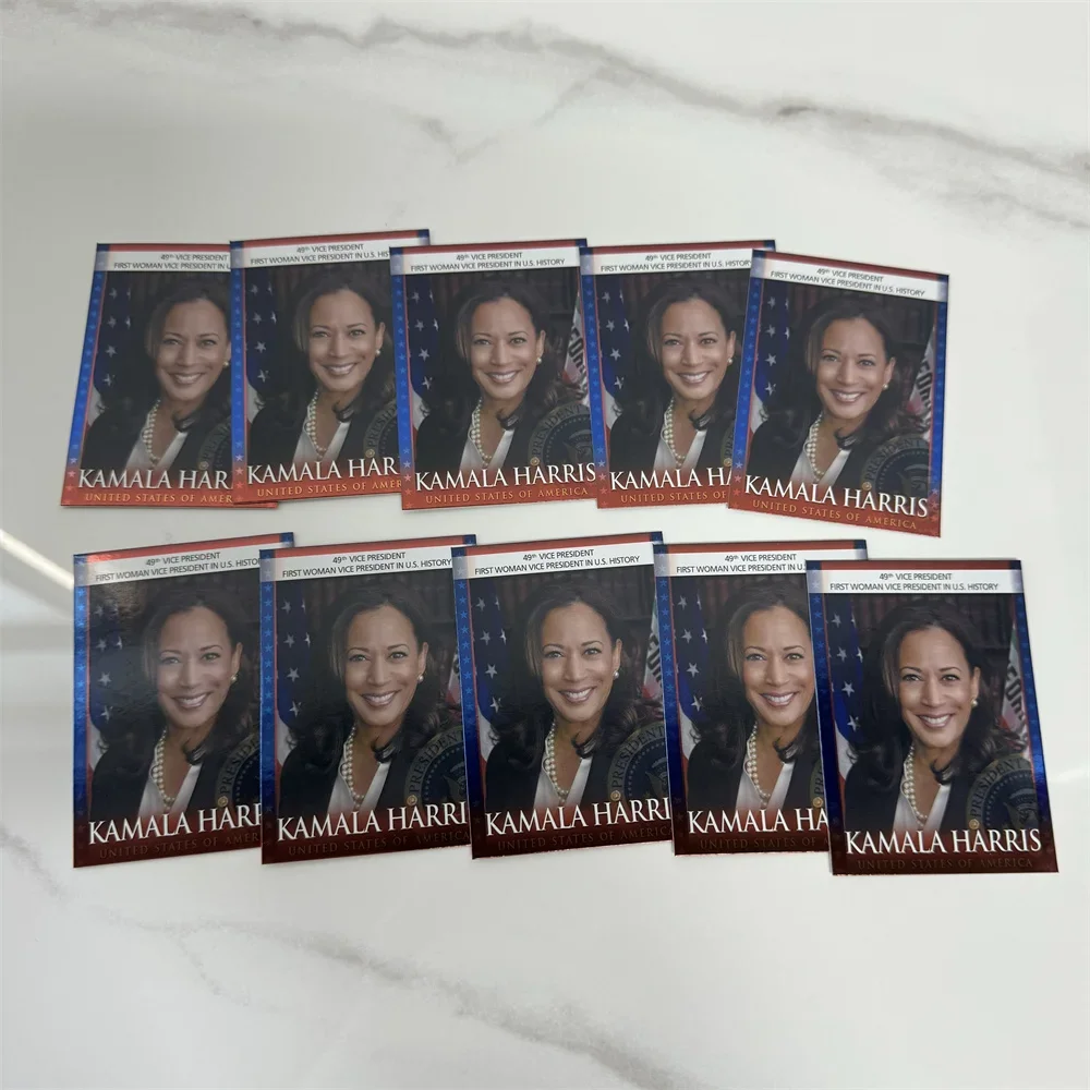 10pcs kamala haris card 2024 Exquisite gifts collectibles Excellent lady grace first women vice controller in us history