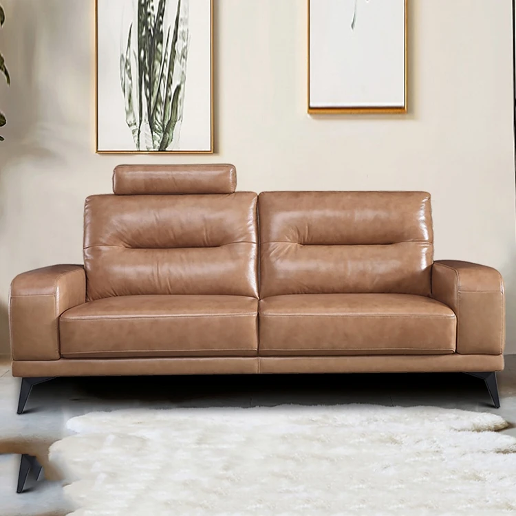 

Wholesale 6-Seater Genuine Leather Sofa Set for Leisure Living Room Furniture 123 Design with Sponge Filling