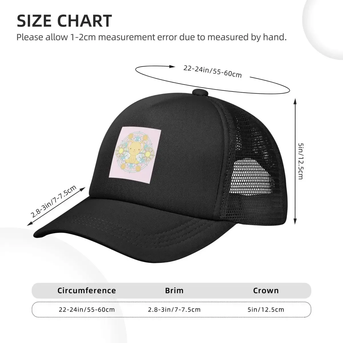 كيرو ساكورا بطاقة الآسر Kawaii شبكة قبعات البيسبول Snapback قبعات البيسبول الموضة تنفس عادية Casquette في الهواء الطلق للجنسين #4