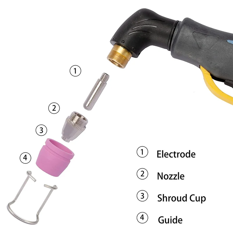 

AG60 SG-55 WSD-60 Plasma Cutter Cutting Torch Tip Nozzles Consumables Kit Plasma Cutter Accessories 50PK-B91B