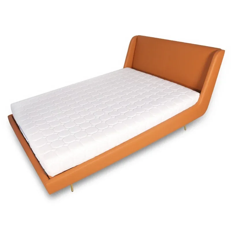 

Multifunctional leather single bed