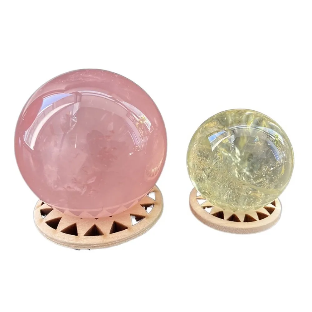 20pcs Creative 35/50mm Hollow Sunflower Base Wooden High Quality Crystal Ball Stands Base Decoration Home Decoration