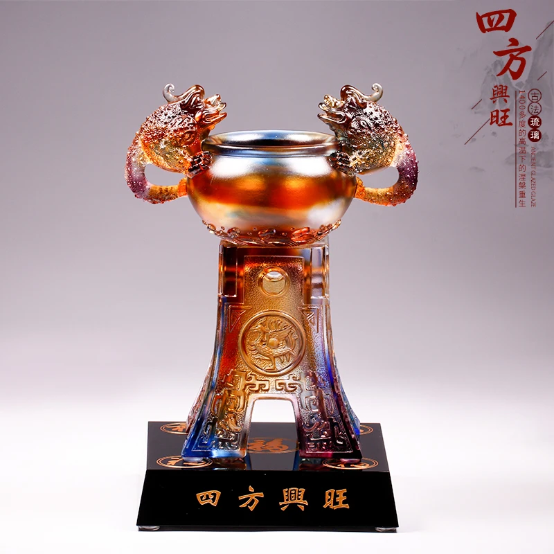 Office company opening gift decoration key storage ornaments Chinese handicrafts golden toad cornucopia