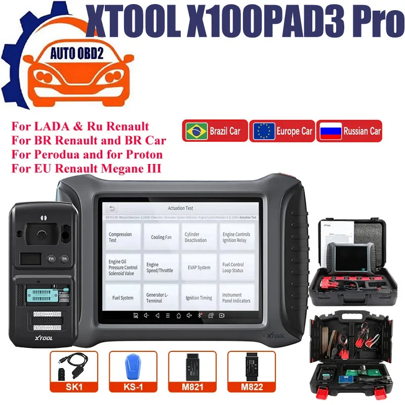 

2023 XTOOL X100PAD3 Pro Key FOB Programming Tool with KC501 All Systems Diagnostic tools Bidirectional Control 36+ Service Reset