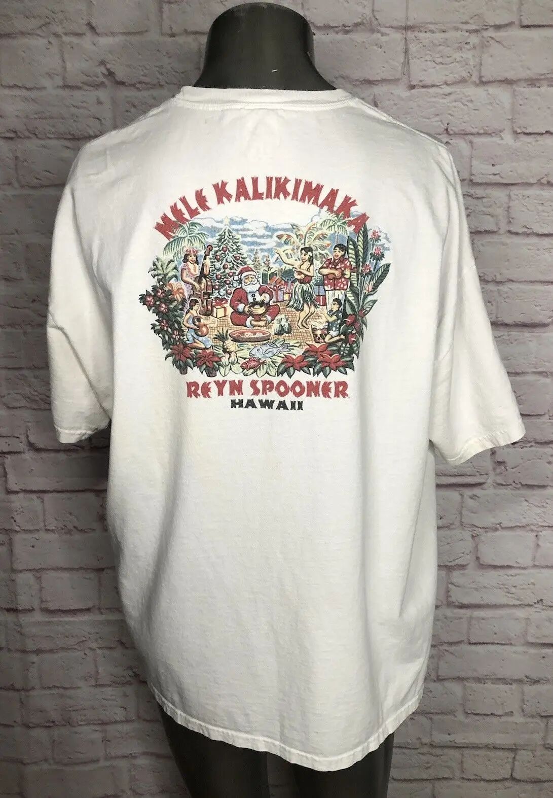 Футболка Reyn Spooner Christmas Mele Kalikimaka мужская с длинными рукавами, Размер 2XL