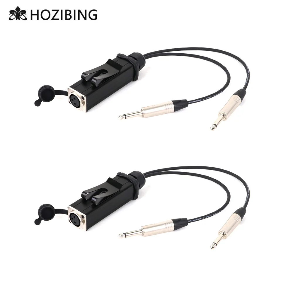 

3Pin XLR Female Panel MIC Socket Coupler to Dual Male 6.35mm 1/4'' TS Mono Audio Converter Adapter Extension Cable