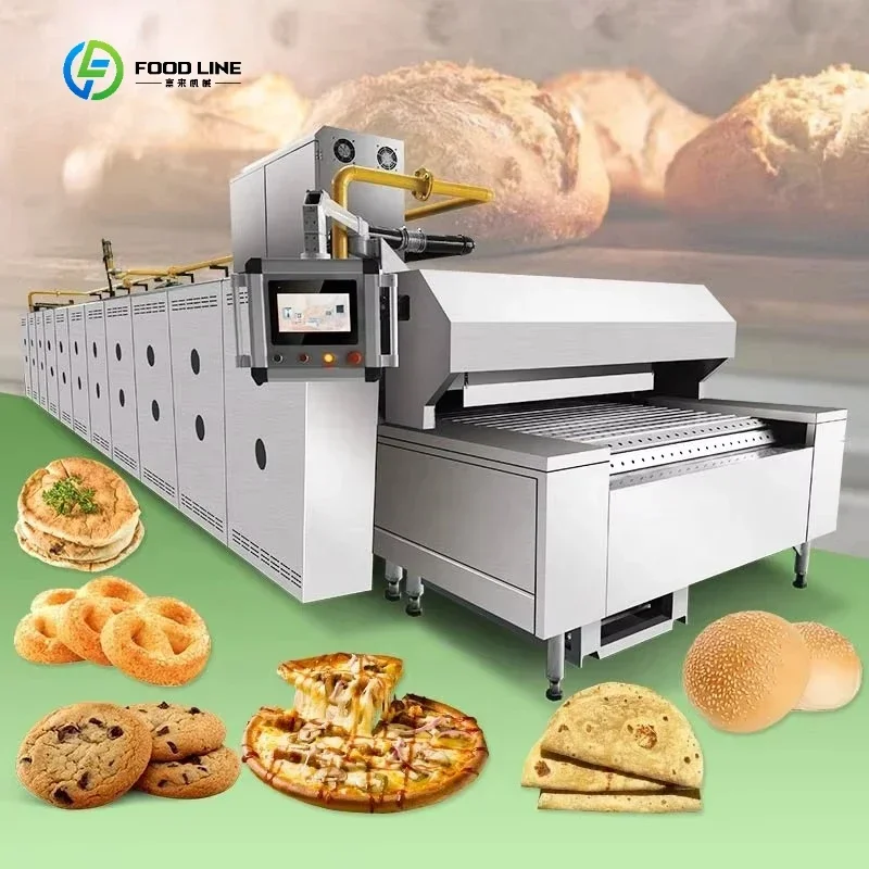 FL Continuous Solar Food Electric Heat Cookie Tunnel Potato Chips Baking Drying Oven With Conveyor for Piza Customized