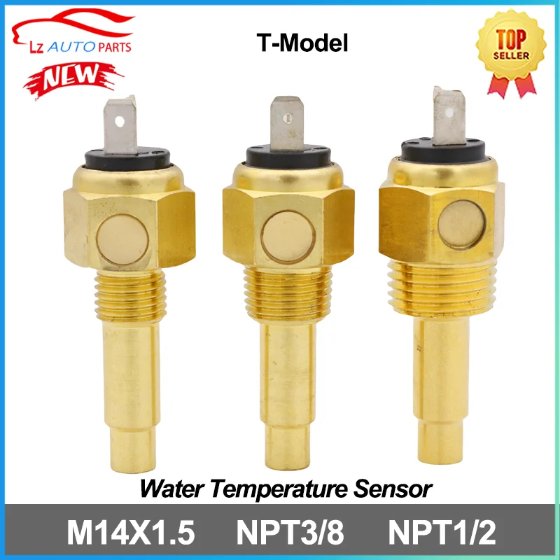 ل KUS M14 * 1.5 3/8NPT 1/2NPT مستشعر درجة حرارة الماء 98 ± 3 ℃   مولد التنبيه