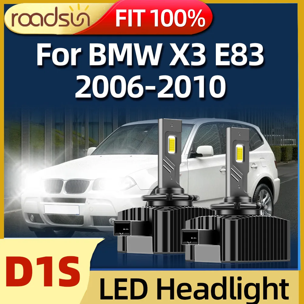 

Roadsun D1S LED Headlight 6000K HID Turbo CSP Chips 55W Plug&Play For BMW X3 E83 2006 2007 2008 2009 2010