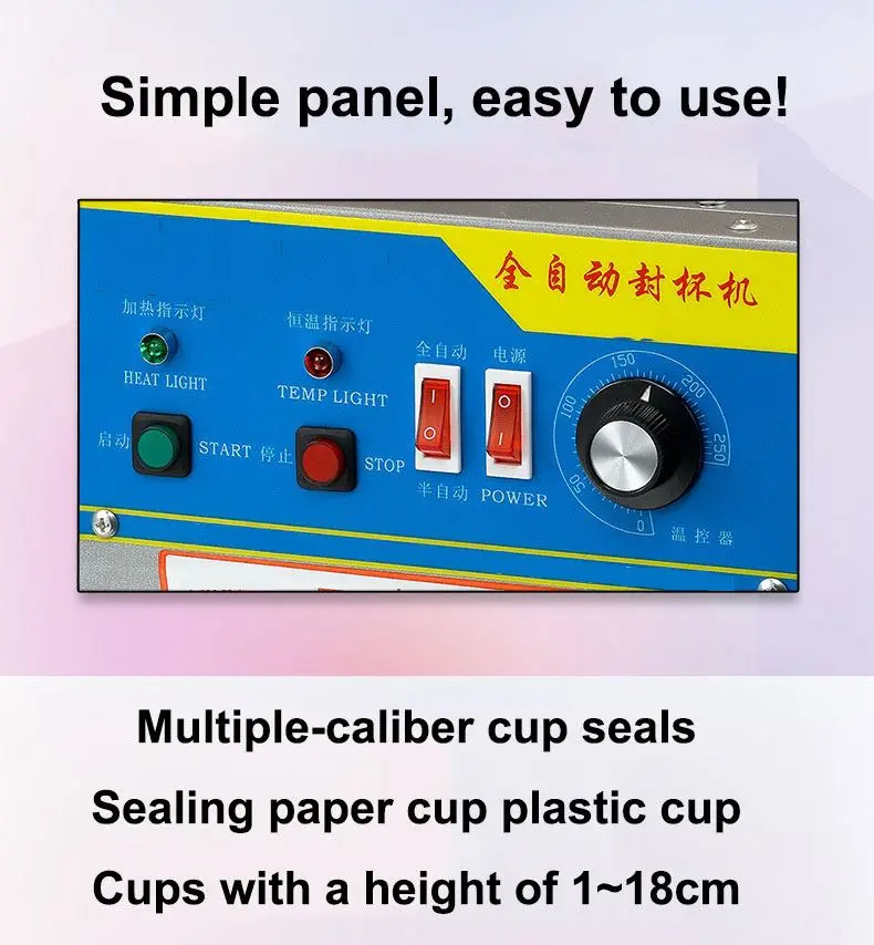 95Mm 90Mm Manual Plastic Cup Sealer Sealing Machine 110V / 60Hz