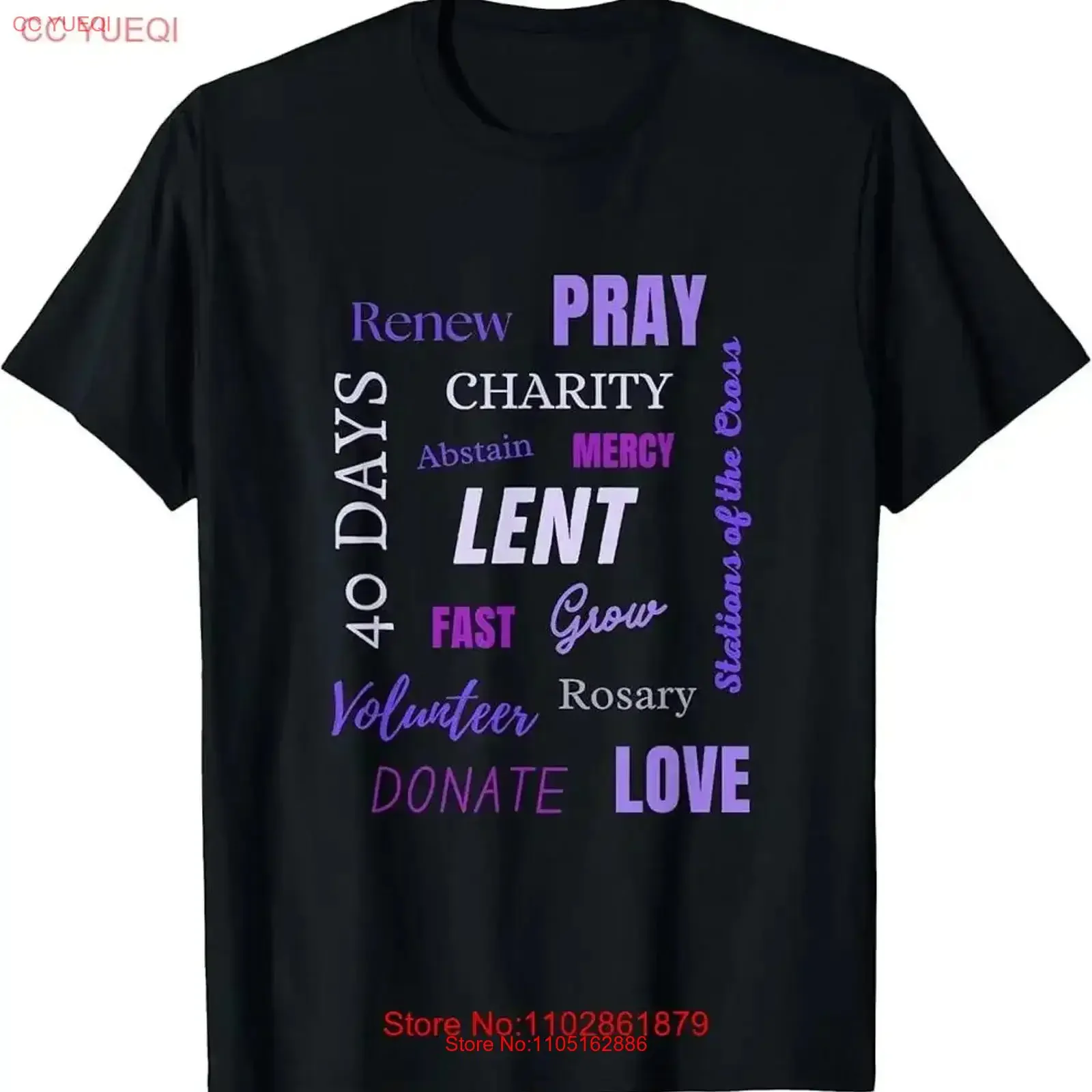 Catholic Lenten Season Word Art Purple Christian Lent Easter T Shirt vintage Washed Stylish designer clothes Comfortable
