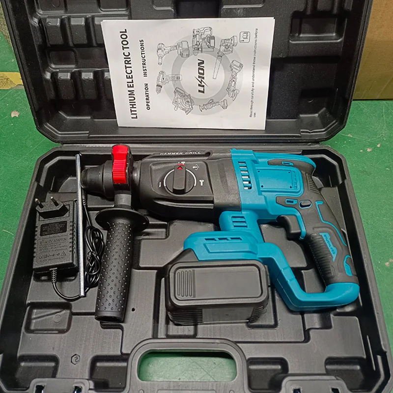 26MM Brushless Electric Hammer Drill Multifunctional Rotary Cordless Rechargeable Power Tools For 21V Battery Plug Type: EU/US