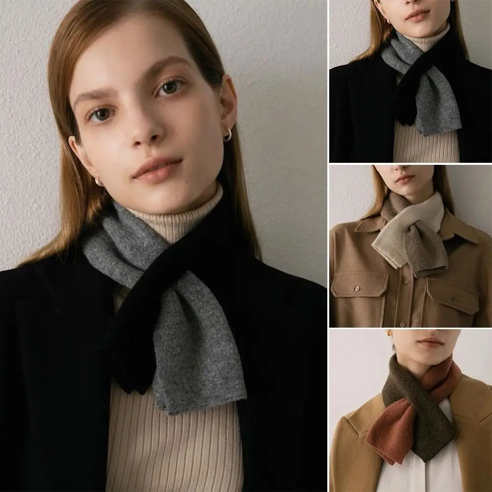 

Soft Warm Wool Scarf Knitted Texture Breathable Cashmere Texture Scarf Lightweight Knitted Scarf Autumn Winter