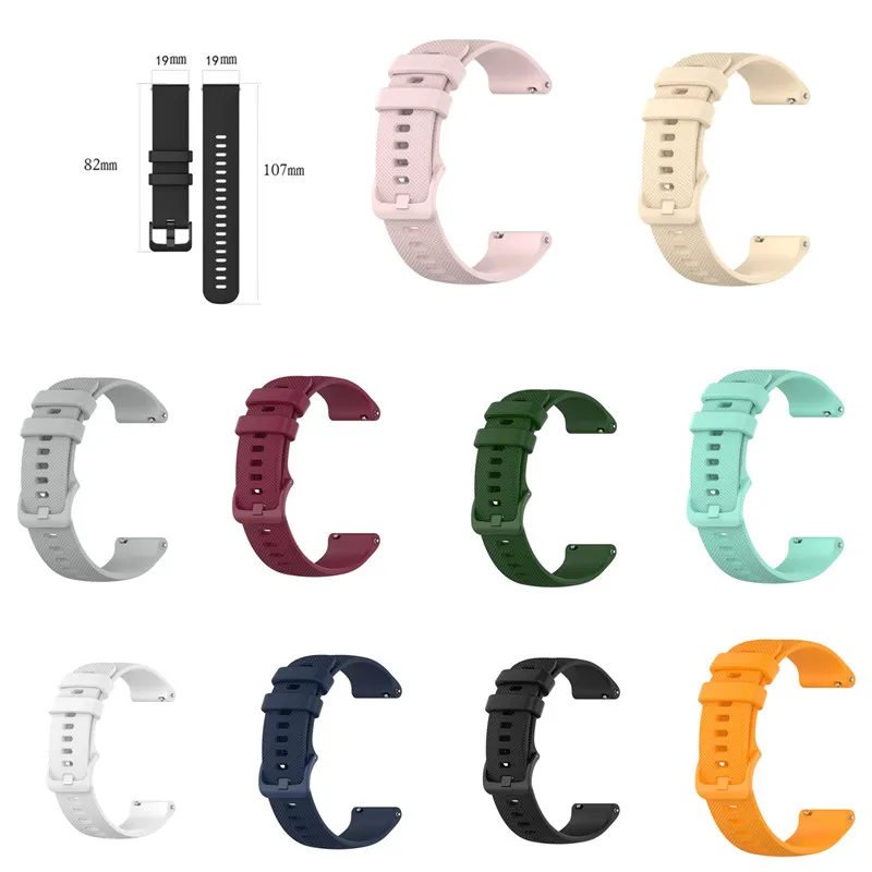 19mm Simple Silicone Watch Band for ID205L Wristband Replacement for ID205 Strap ID205U ID205S ID216/ Yamay SW020 SW021/SW025