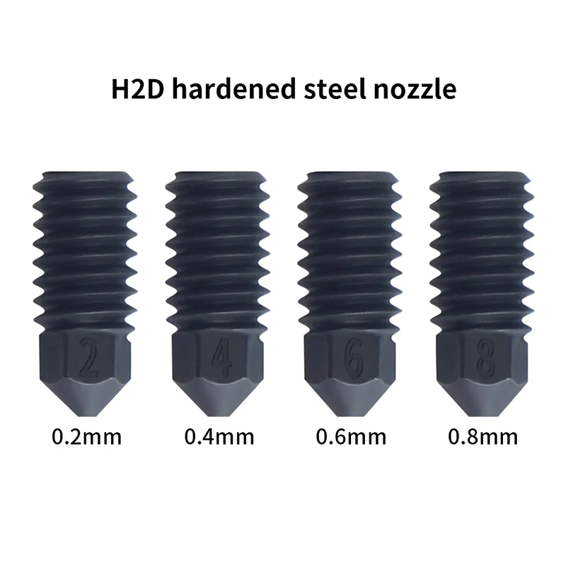 

Nozzles For Bambu Lab A1 / A1 Mini Nozzle 0.2 0.4 0.6 0.8mm Hardened Steel Nozzle For Bambulab A1 Upgrade Hotend Kit 3D Printer