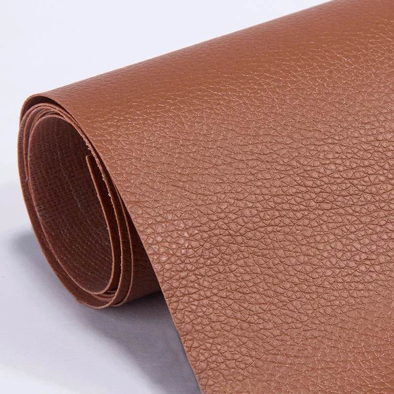 A4 Litchi PU Leatherette Faux Leather Fabric Synthetic Fix Patch Self Adhesive for Sewing 20X30CM DIY Hademade Material