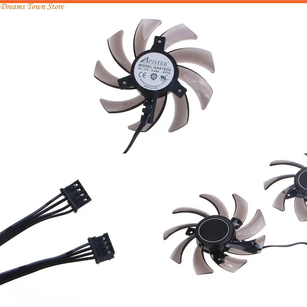 

HX6A GA91S2U VGA FAN для 1660 1660TI RTX2060 Охлаждение графической карты 4PIN 12V