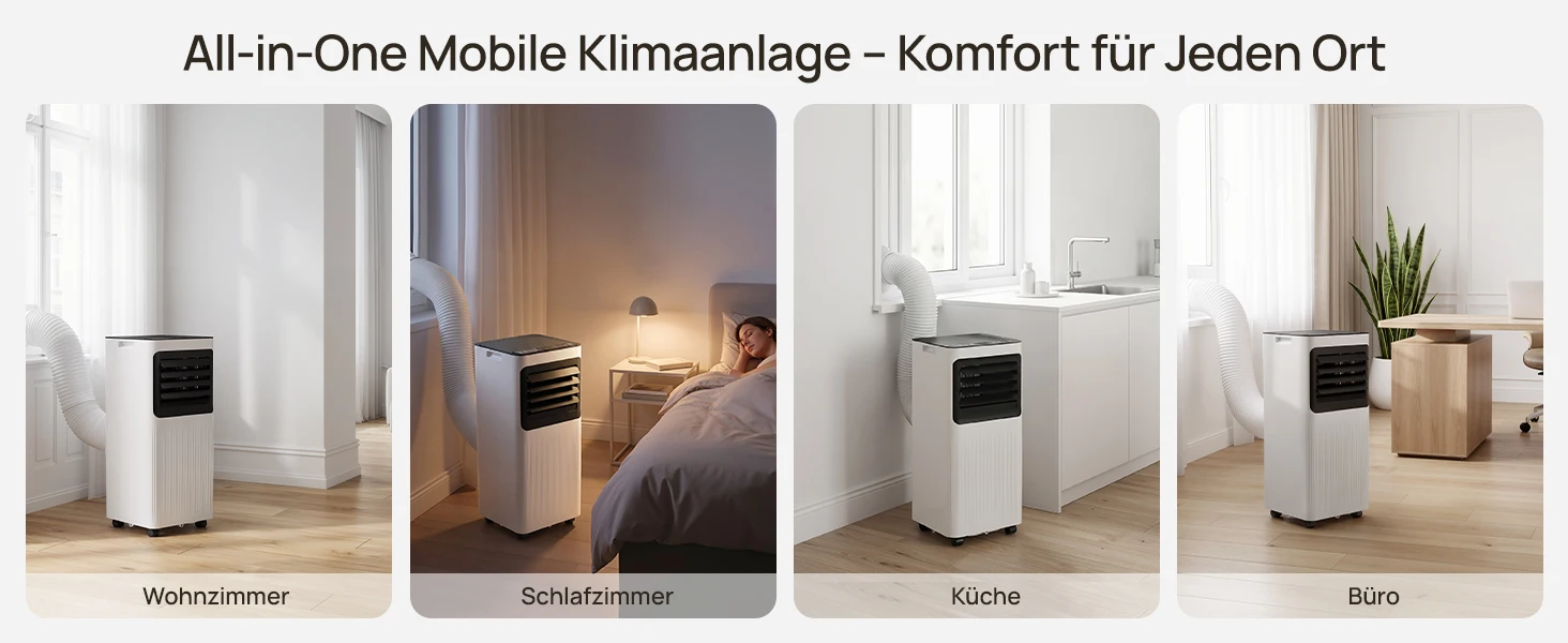 Mobile Klimaanlage 7000/9000 BTU – Leise & vielseitig