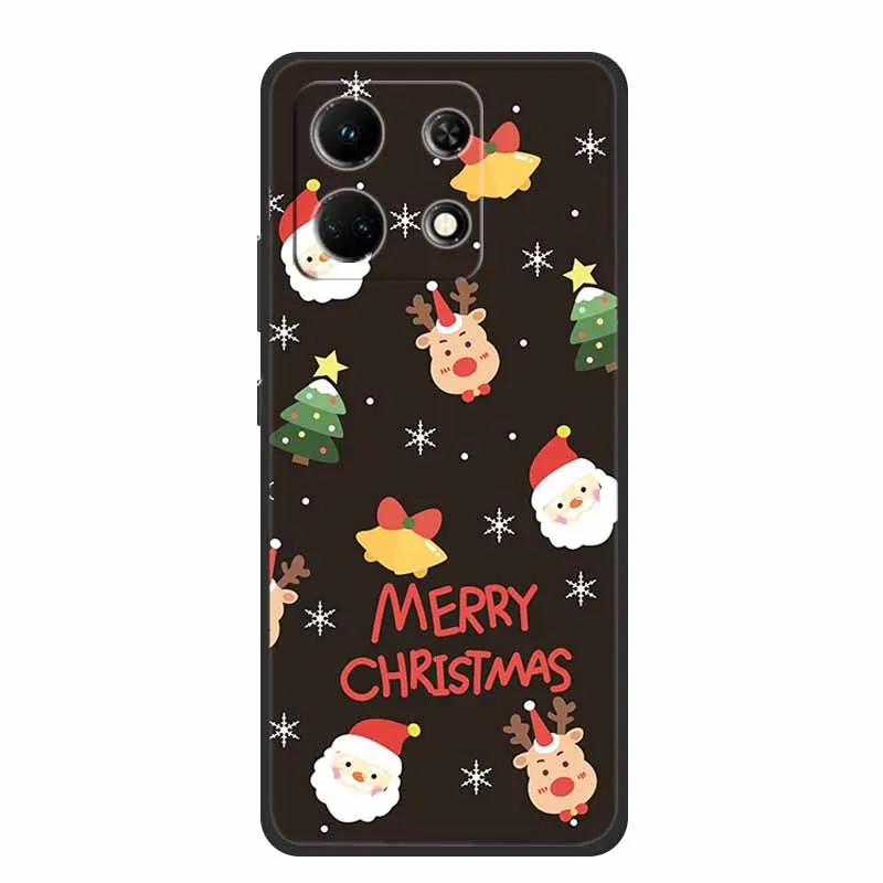 Voor Infinix Note 30 VIP Silicone Soft Case Kerst Achterkant voor Infinix Note 30 VIP X6710 Beschermende Elanden Cartoon Telefoon Shell
