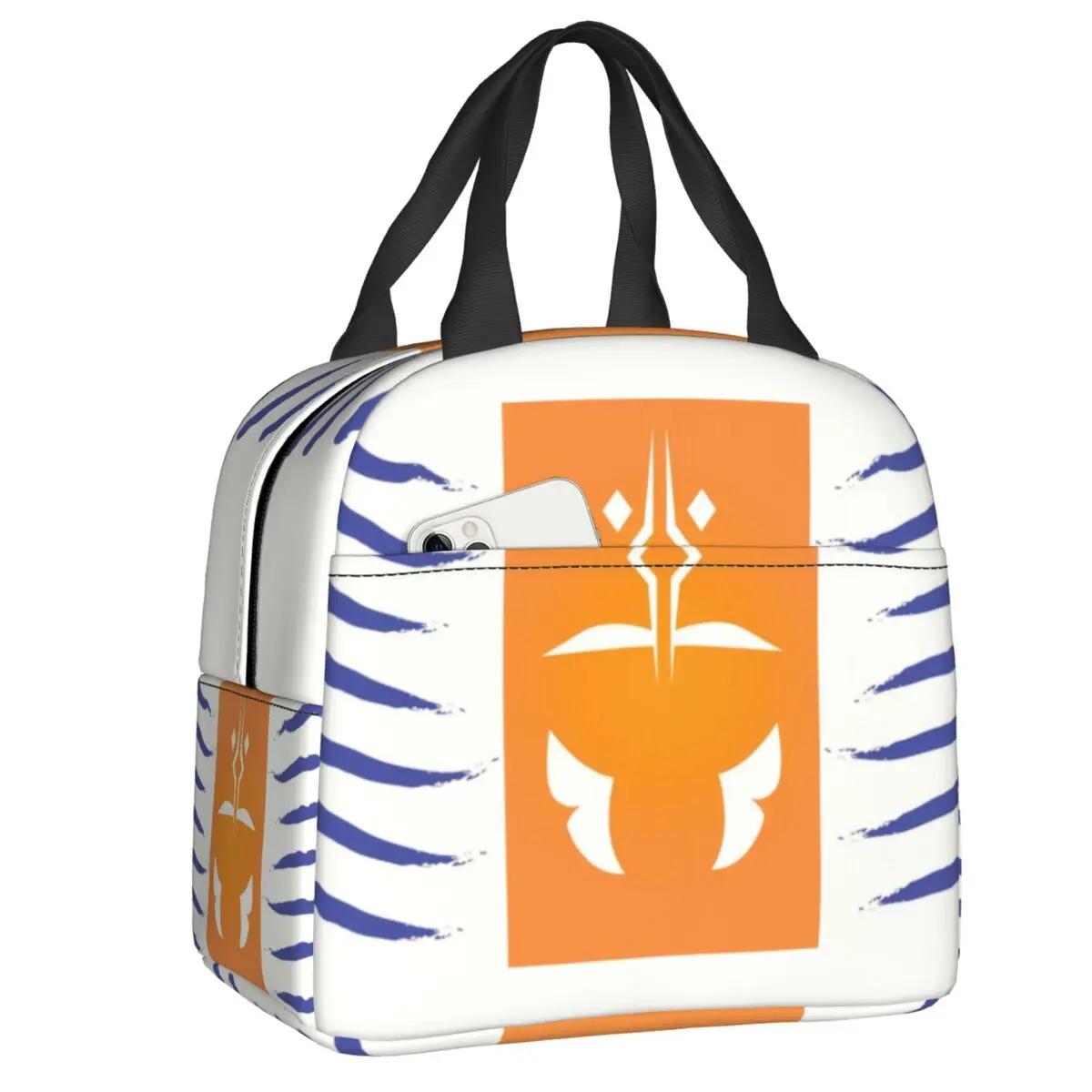 Ahsoka Tano Symbol Lunch Box Fulcrum Tribal Wars Warm Cooler Thermal Food Insulated Lunch Bag for Women Reusable Tote Container