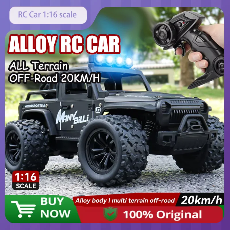 

New 1:16 Rc Cars New Alloy 2.4g All Terrain High-Speed Shock Absorption Anti-Skid Climbing RC Car Boy Christmas Gift
