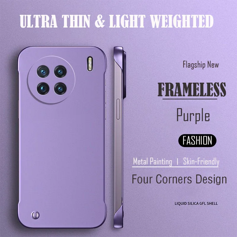 Metal Surface Painting Ultra Thin Frameless Phone Case For Oneplus 13 12 12R 11 11R 10T 10 9 8 Pro Cases Smooth Full Cover view 5