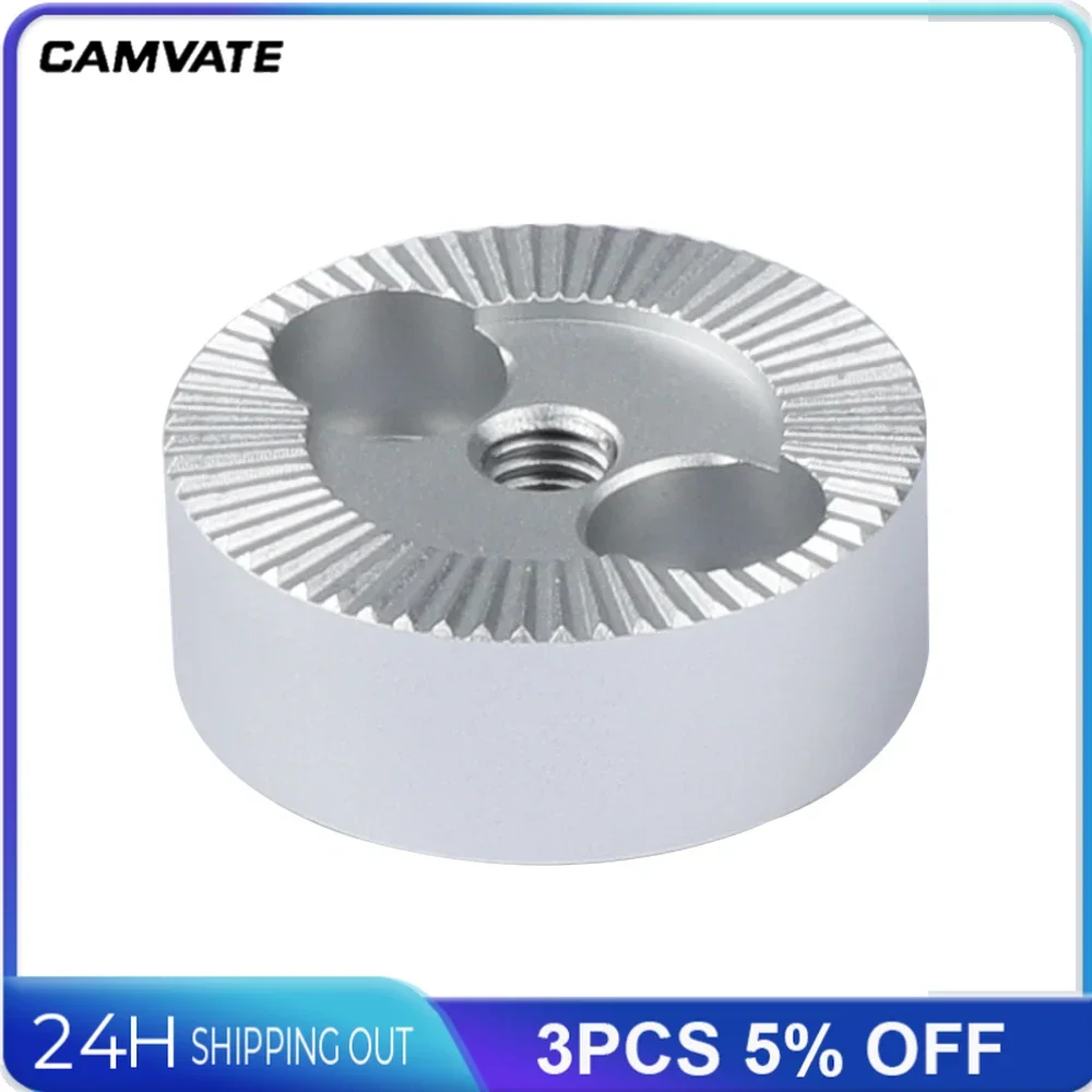 مهايئ تركيب آري روزيت قياسي من CAMVATE بخيوط أنثوية M6 بمسمار تركيب 1/4 بوصة-20 لأي تركيب من أري روزيت