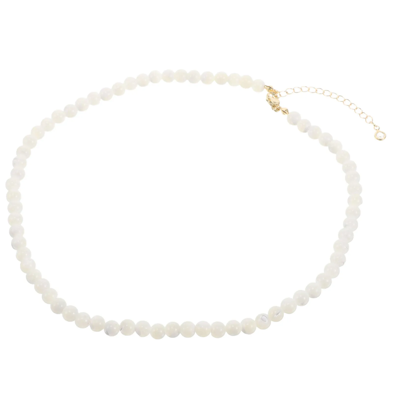 

Vintage Beaded Necklace Freshwater Pearl Shell White Real Pearl Elegant Design Versatile Fashion Collarbone Highlight Solid