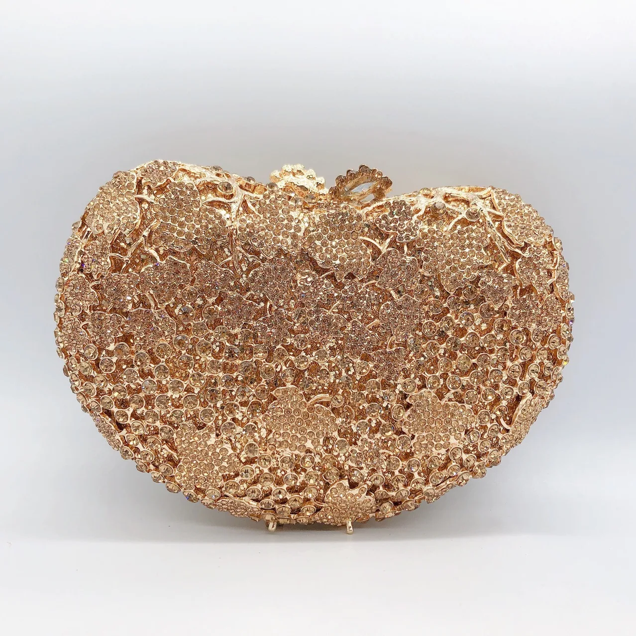 حقيبة عشاء ماسية من أوراق العنب، حقيبة الكاجو، حقيبة يد من حجر الراين، حقيبة يد