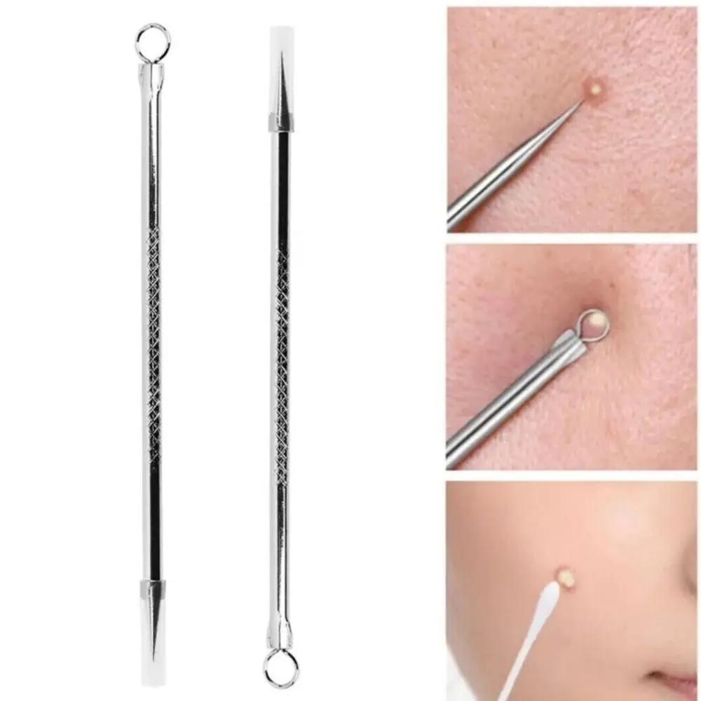 Gran oferta, Mini herramienta eliminadora de acné, herramienta removedora de espinillas y espinillas de acero inoxidable, Extractor de manchas faciales, aguja para acné para hombres