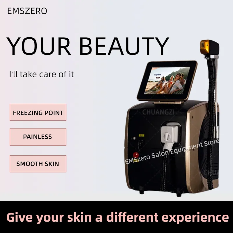 

3 waves IPL Professional Diode Ice Titanium Laser Body Hair Removal Machine 2025 Portable 808 755 Alexandrite Device Permanent