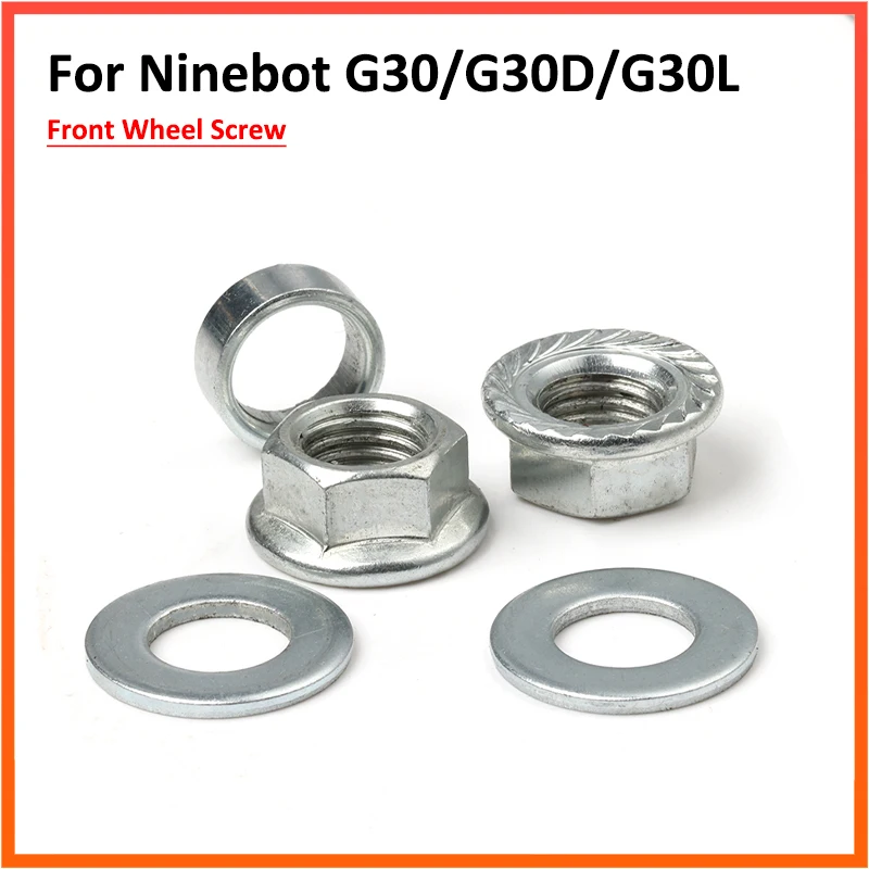 Front Wheel Screws For Ninebot Max G30 G30D Electric Scooter Nuts Gaskets Bearing Steel Ring Assembly Parts