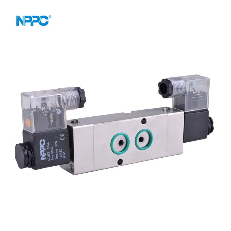 SSM5320-08 5/2 Namuar type  solenoid valve stainless steel coil voltage  DC24V AC24V AC220V double heads G1/4 NPPC Brand