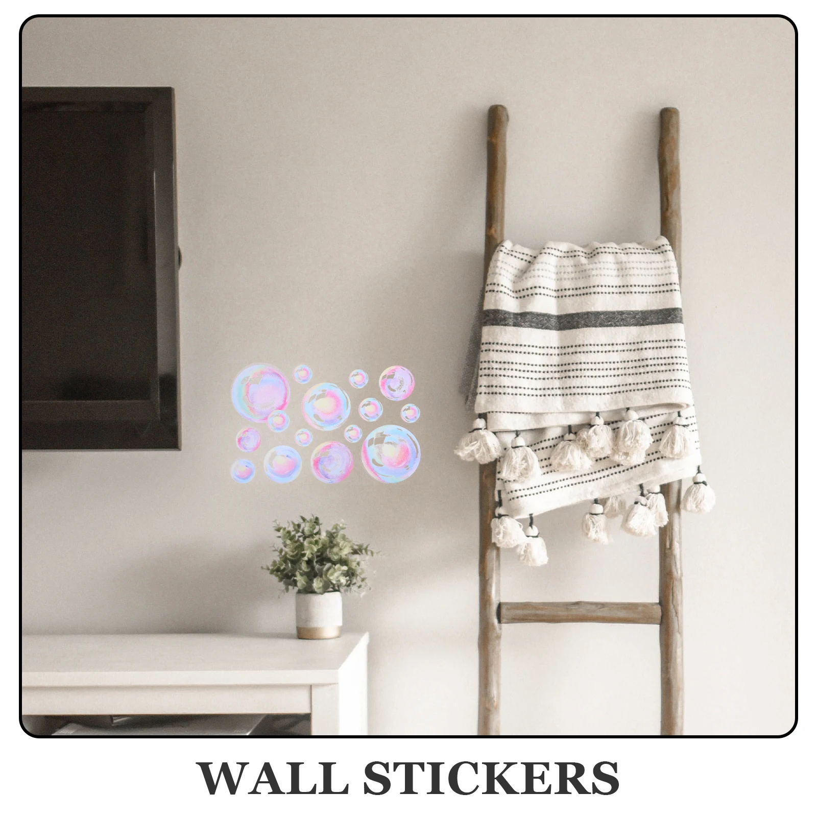 

8 Pcs Colorful Bubble Wall Stickers Decorative Decals Peel Stick Bath Bedroom Playroom Ocean Theme PVC Dots Background