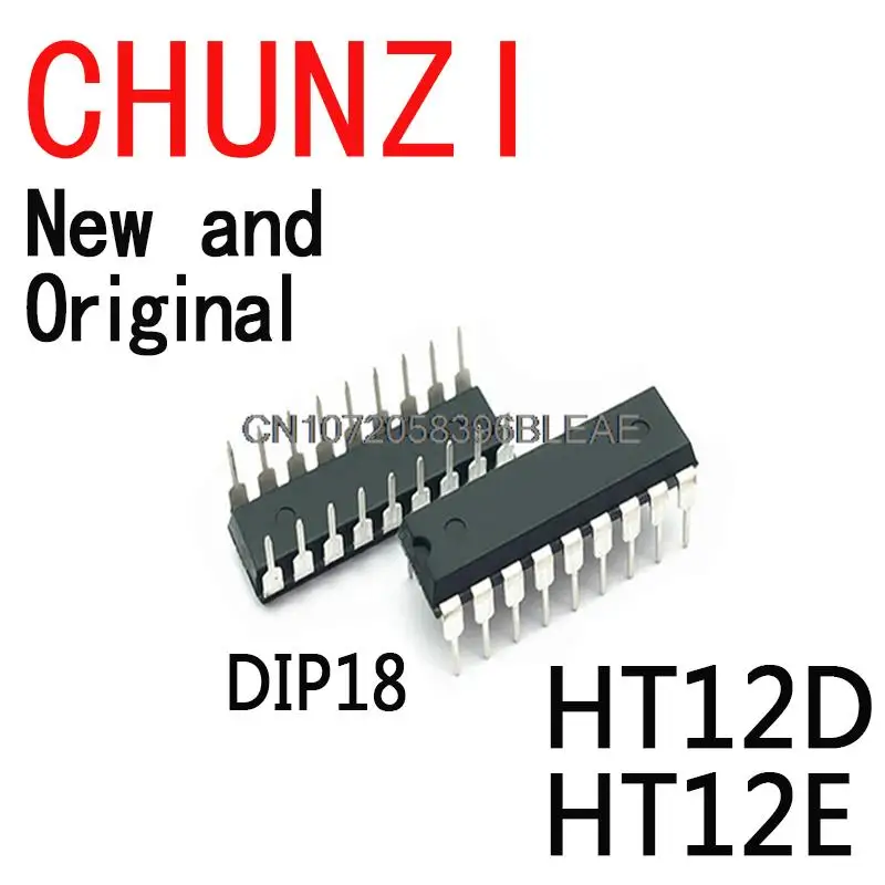 5PCS New and Original DIP18 HT-12D+HT-12E HT12 IC HT12D HT12E