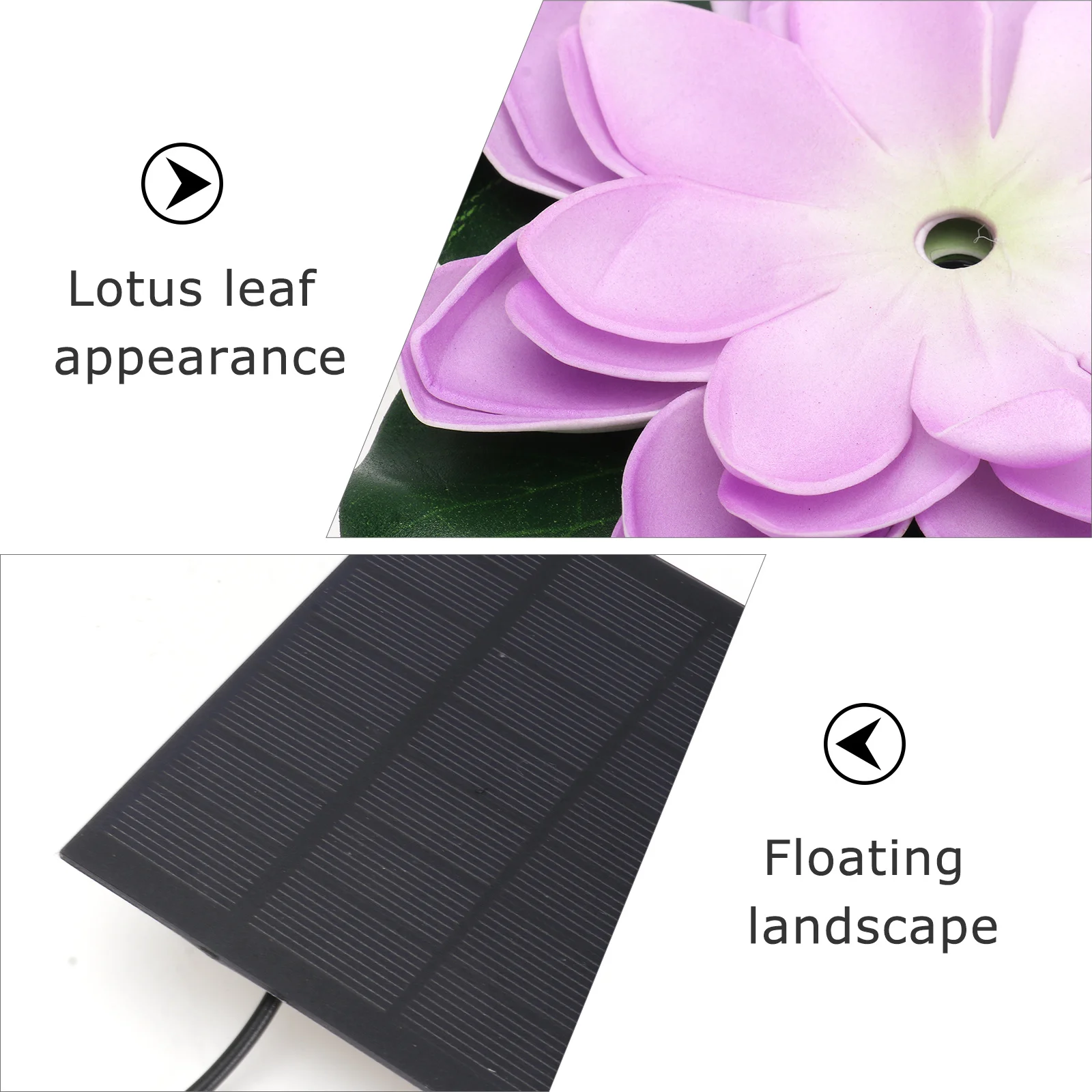

Outdoor Solar Fountain Lotus Leaf Flowers Fish Bowl Feature Plastic Fishpond Landscape
